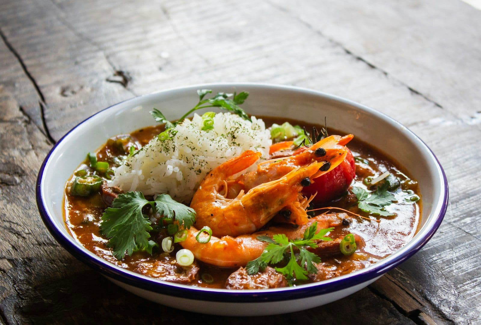 Market stall with fresh seafood dish